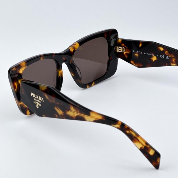 Prada PR08YS 01V8C1 Women BRAND NEW Sunglasses Havana Honey Brown Cat Eye main image 9